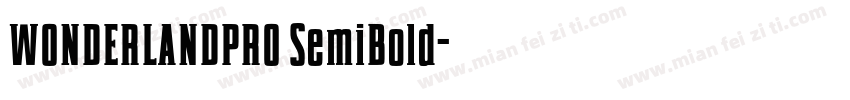 WONDERLANDPRO SemiBold字体转换